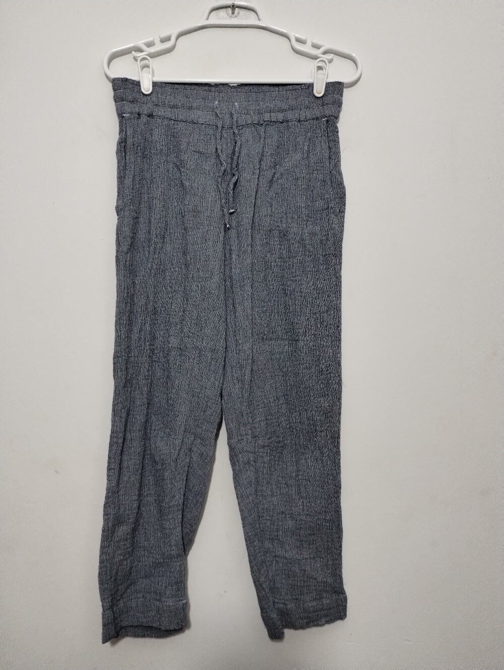 Hatch Women's S Cotton Gauze Pants Drawstring Pockets